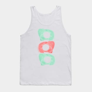 Mint and pink geometric elephants Tank Top